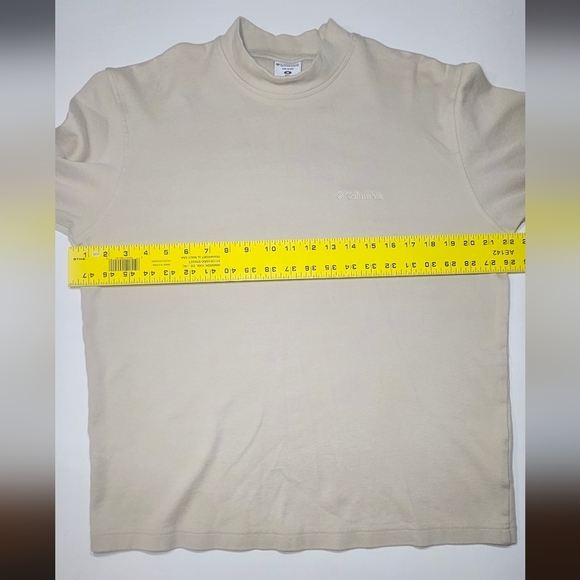 Columbia Cream Oatmeal Crew Neck Sweater Mens Medium B8 - Picture 6 of 6